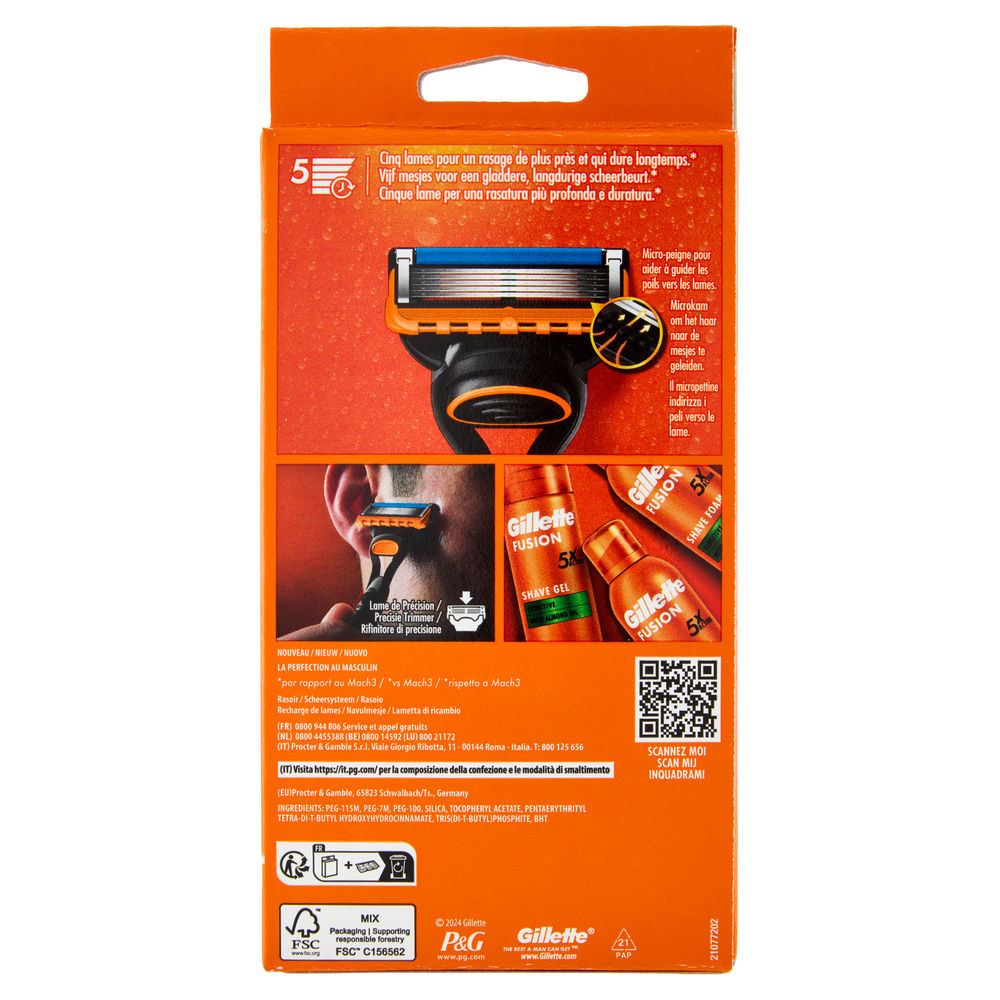 RASOIO GILLETTE FUSION5 MANUAL +2LAME PZ.1 - 4