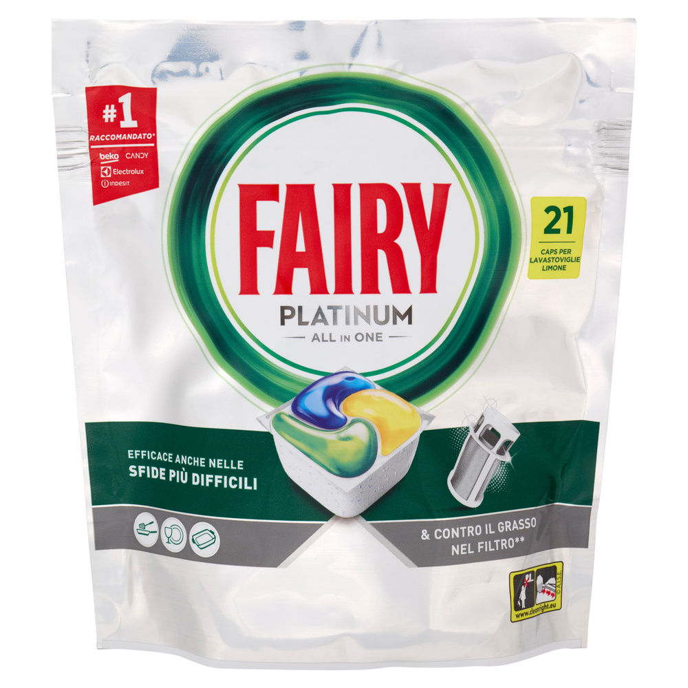 DETERSIVO LAVASTOVIGLIE FAIRY PLATINUM ALL IN ONE 21CAPS G 313 - 0