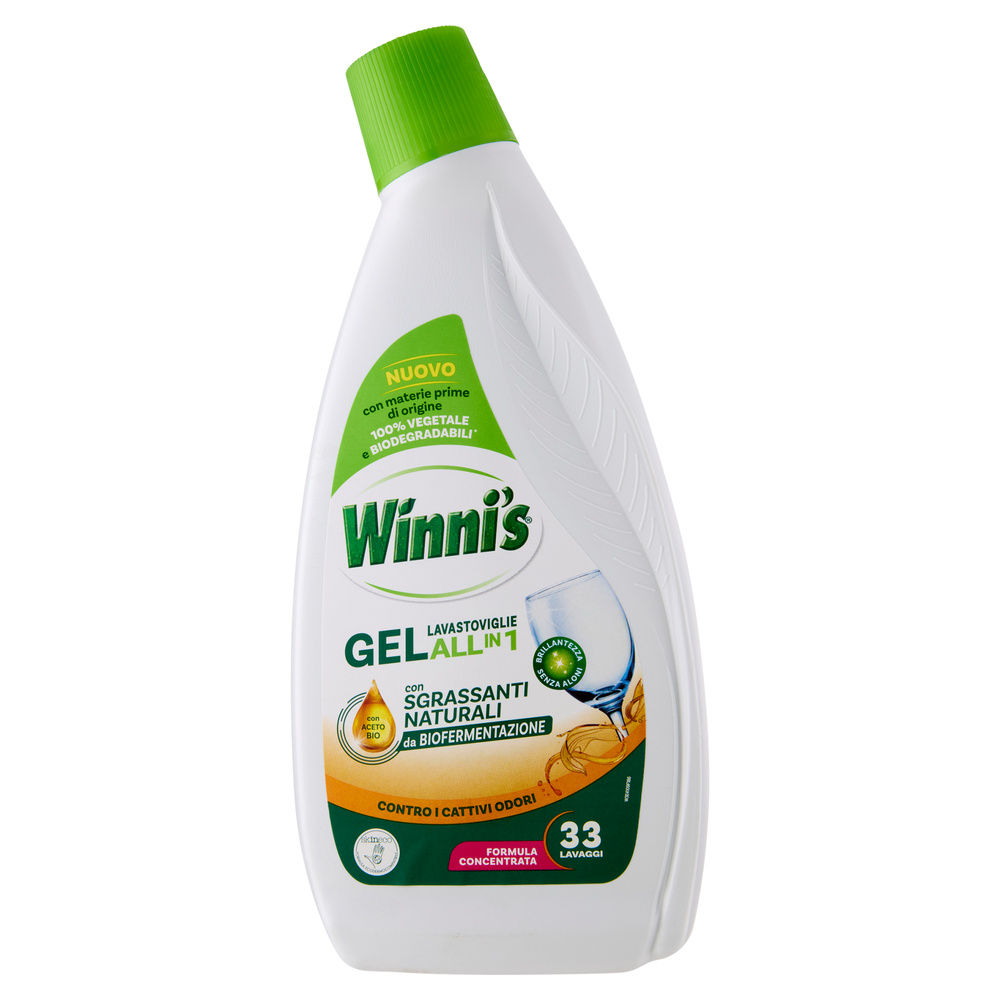 DETERSIVO LAVASTOVIGLIE GEL WINNI'S ANTIODORE 33LAV ML 561 - 0