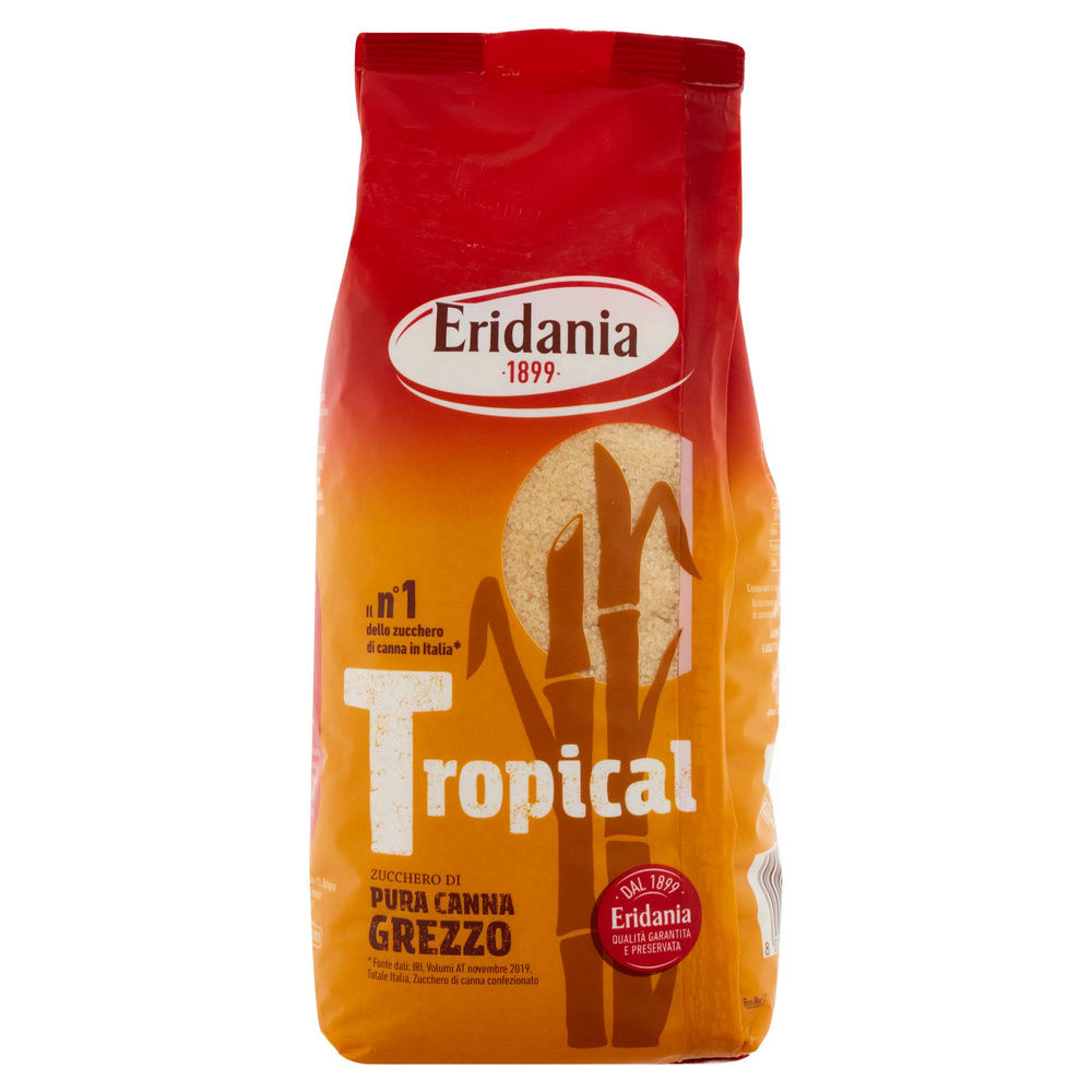 ZUCCHERO BRUNO DI CANNA TROPICAL CASSONADE ERIDANIA SCATOLA KG.1 - 5