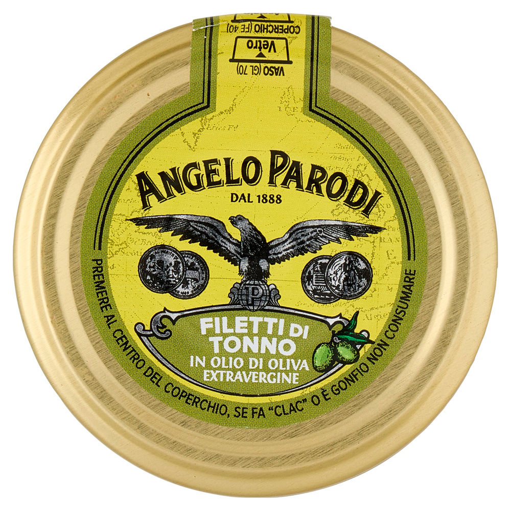 FILETTO TONNO OLIO EXTRA VERGINE ANGELO PARODI G.180 - 5