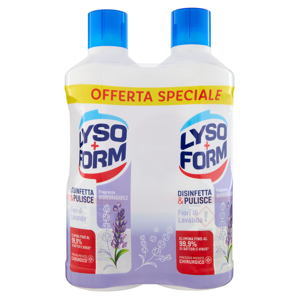 DETERSIVO PAVIMENTI LYSOFORM LAVANDA 2X L 1,1 - 0
