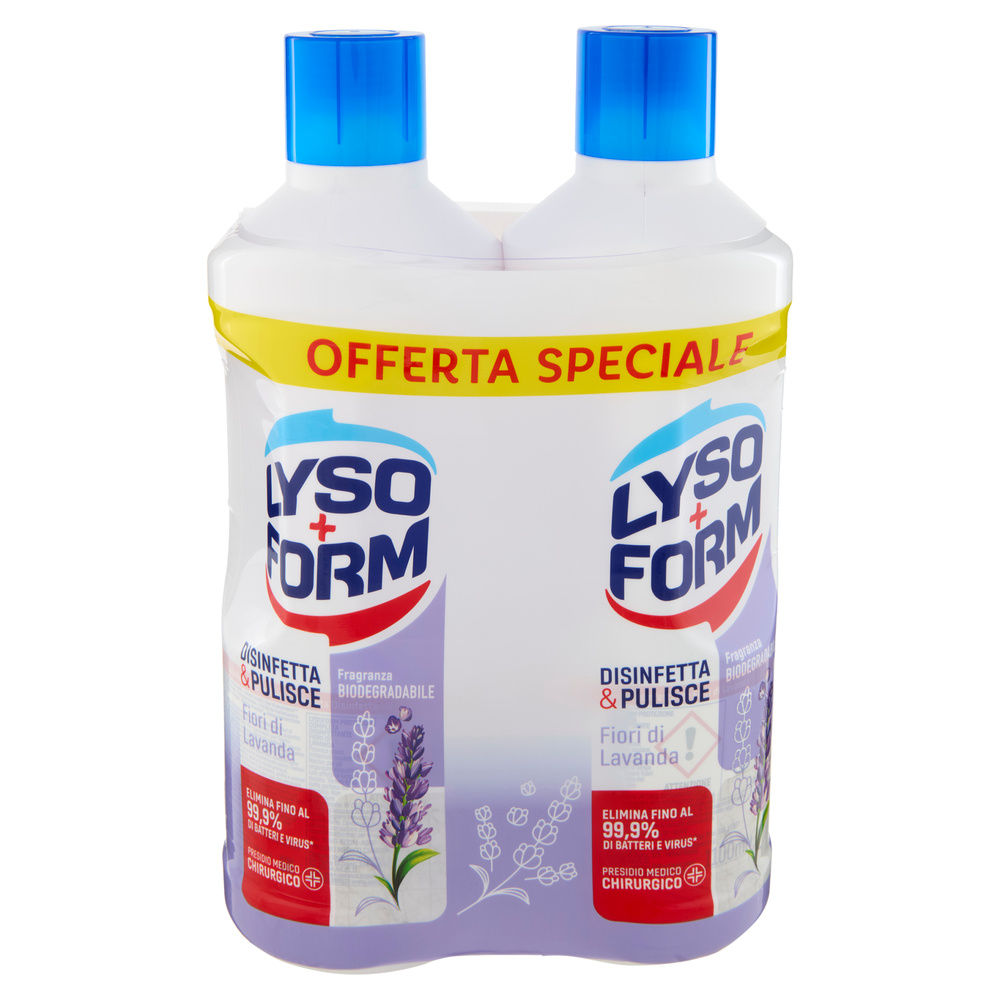 DETERSIVO PAVIMENTI LYSOFORM LAVANDA 2X L 1,1 - 1