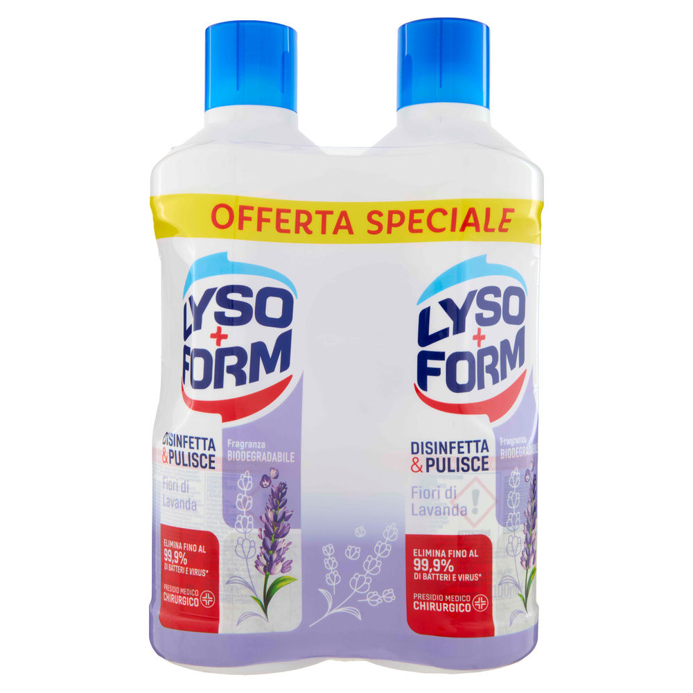 DETERSIVO PAVIMENTI LYSOFORM LAVANDA 2X L 1,1 - 2
