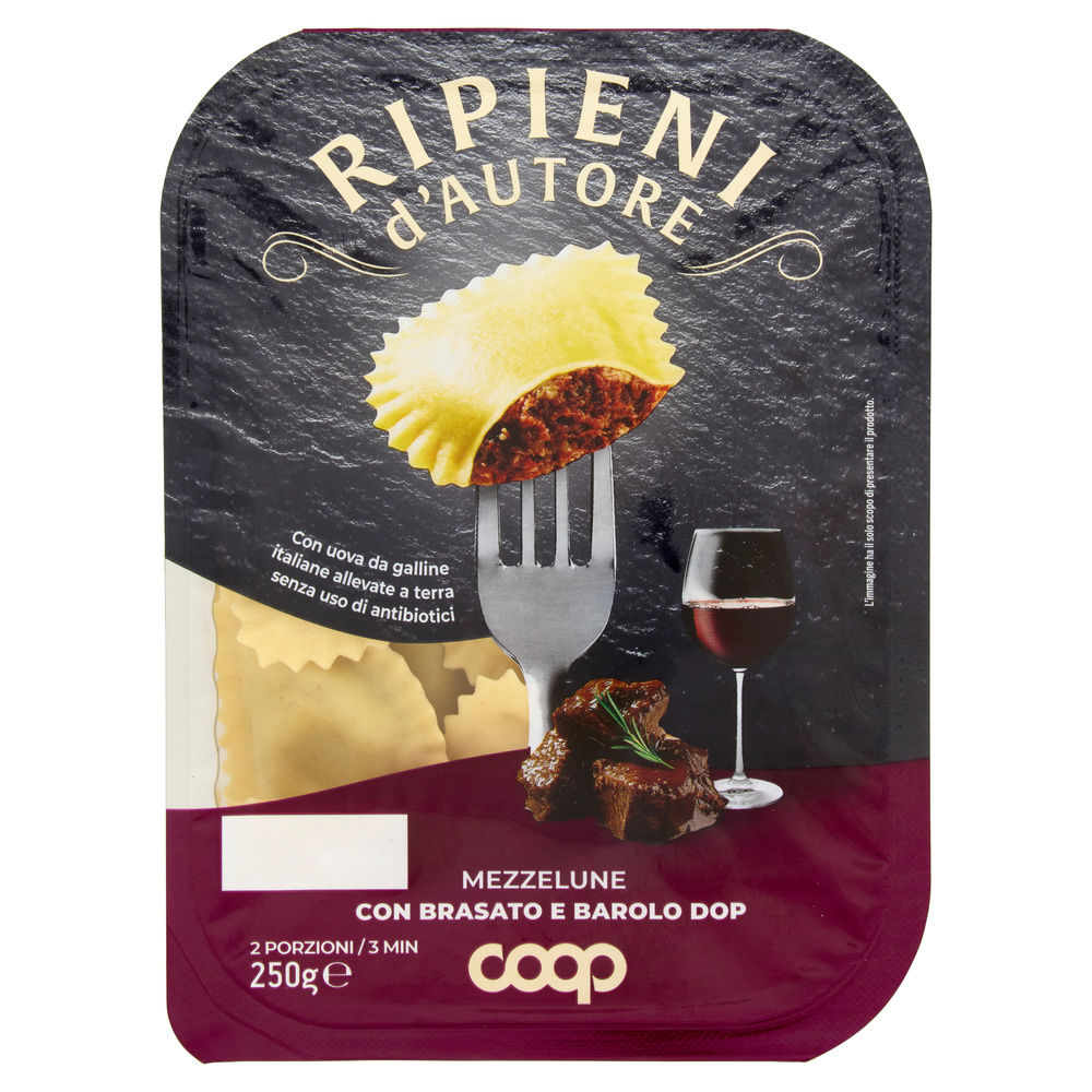 MEZZELUNE BRASATO E BAROLO DOP COOP G 250 - 1