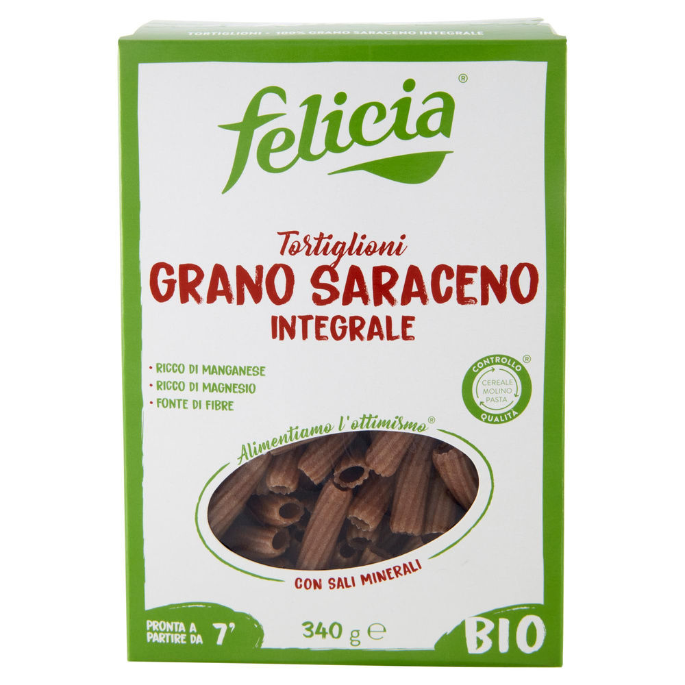 PASTA DI GRANO SARACENO TORTIGLIONI SENZA GLUTINE BIO FELICIA G 340 - 1
