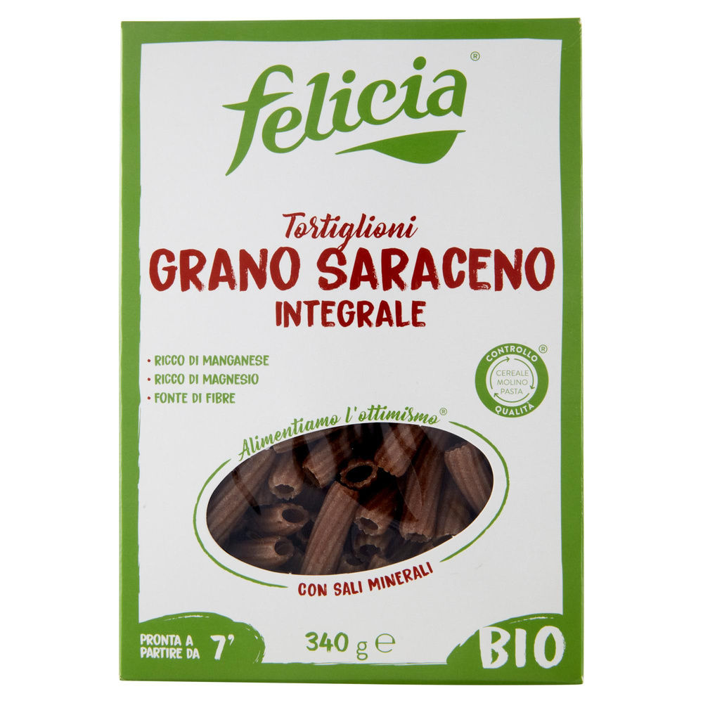 PASTA DI GRANO SARACENO TORTIGLIONI SENZA GLUTINE BIO FELICIA G 340 - 2
