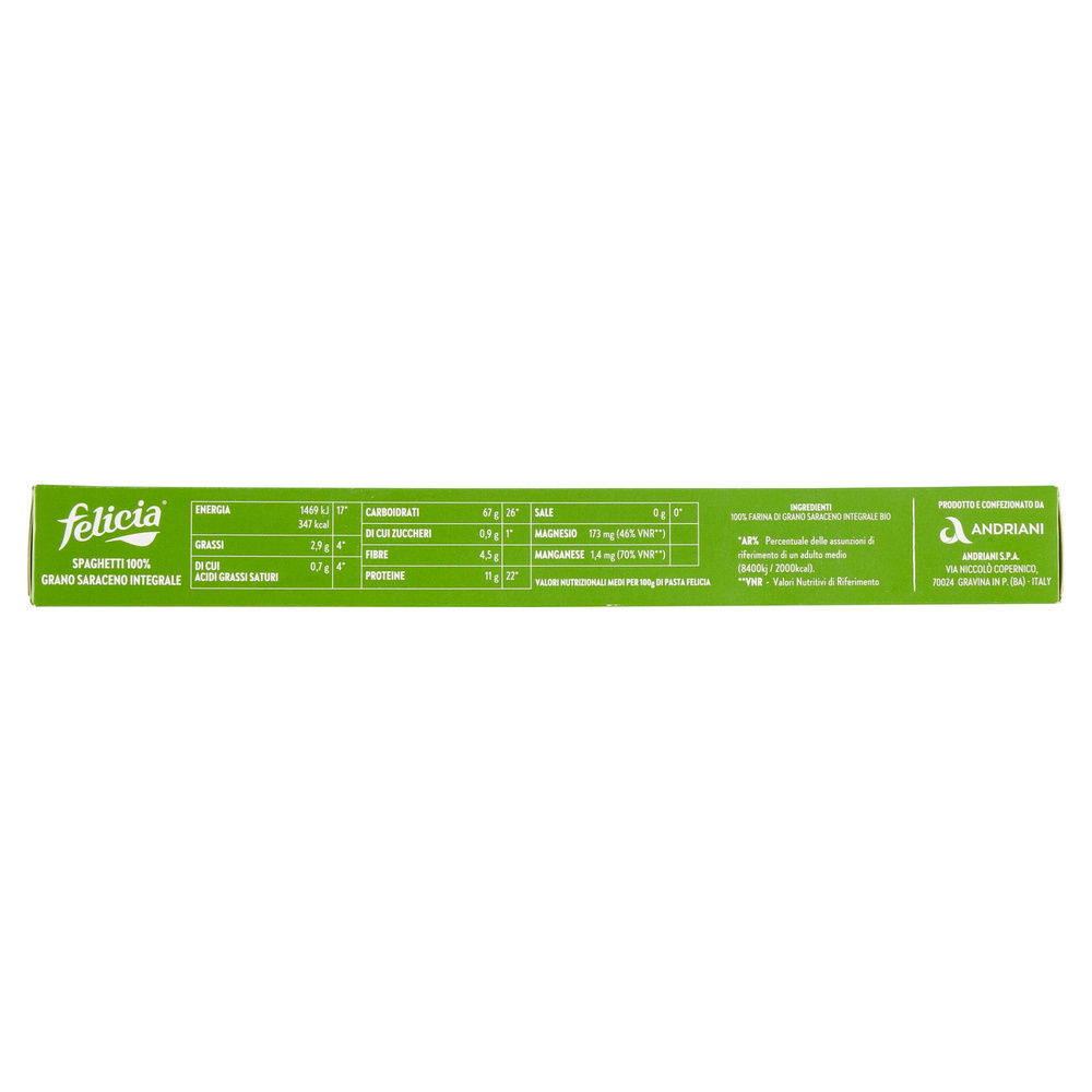 SPAGHETTI GRANO SARACENO BIO SENZA GLUTINE FELICIA 340G - 1