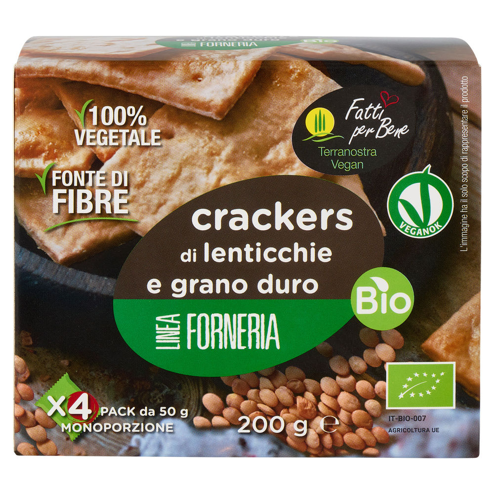 CRACKER DI LENTICCHIE/GRANO DURO BIO G200 - 7