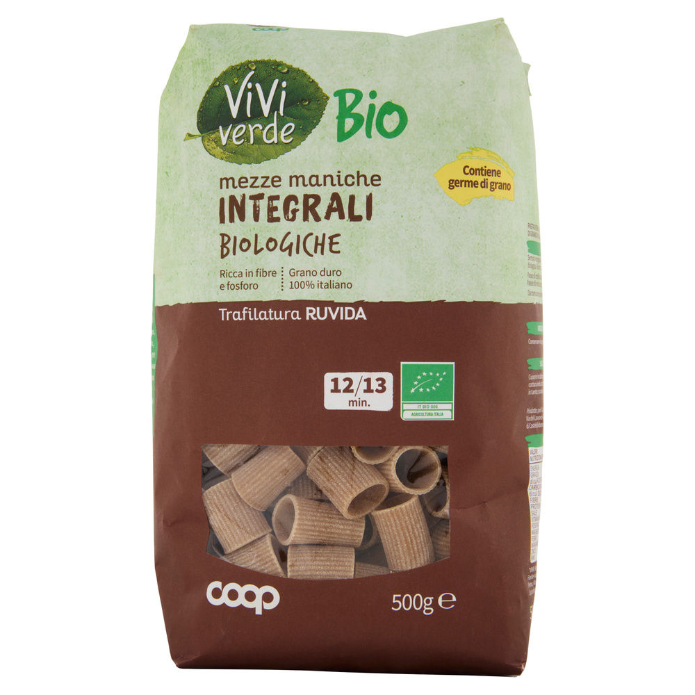 PASTA DI SEMOLA MEZZE MANICHE INTEGRALI VIVIVERDE COOP G500 - 5