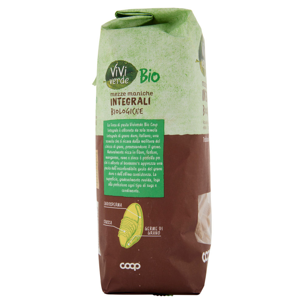 PASTA DI SEMOLA MEZZE MANICHE INTEGRALI VIVIVERDE COOP G500 - 4