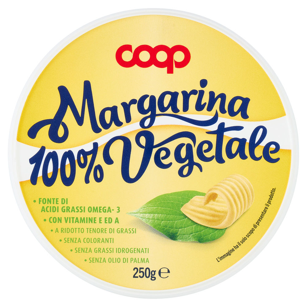 MARGARINA VEGETALE NO OLIO DI PALMA 40% GRASSI COOP 250 GR - 0