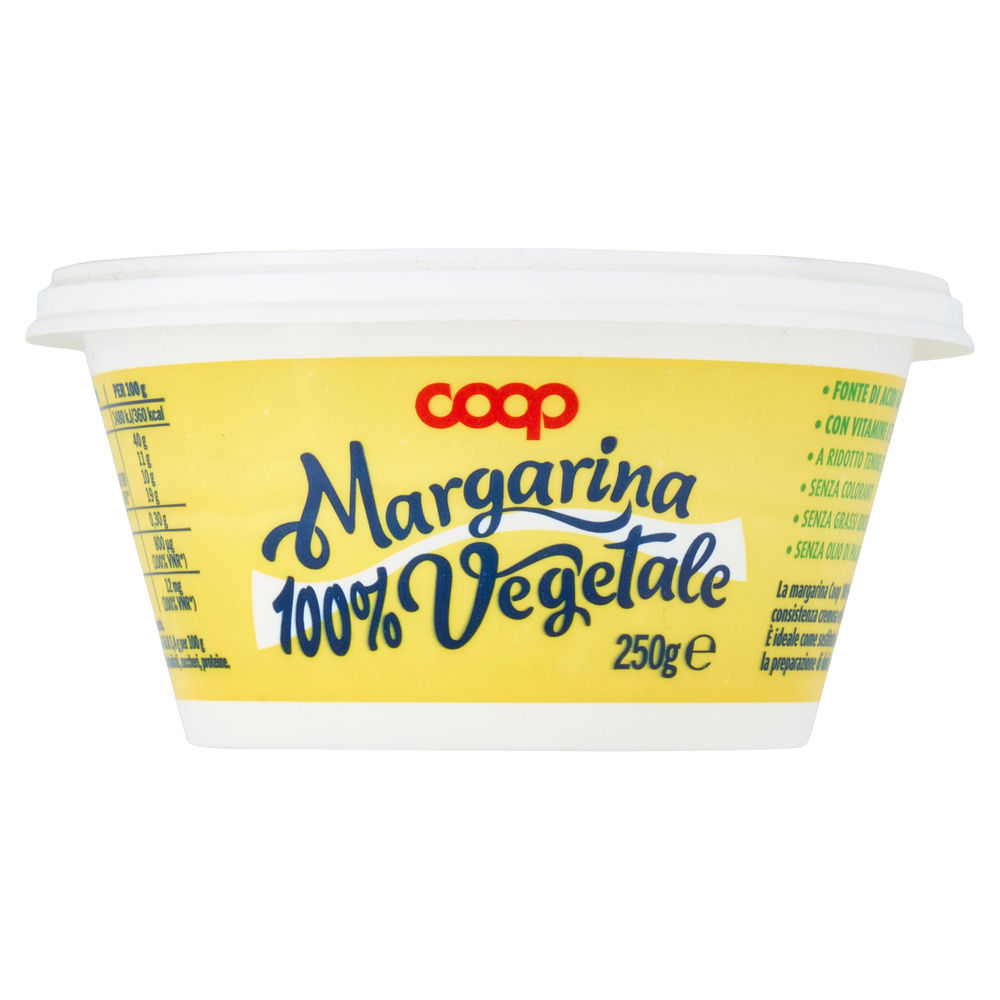 MARGARINA VEGETALE NO OLIO DI PALMA 40% GRASSI COOP 250 GR - 1