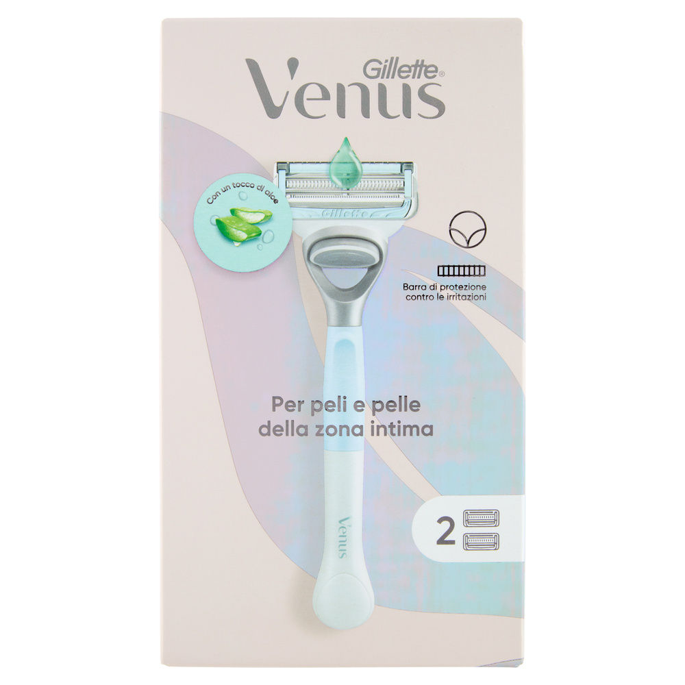 RASOIO GILLETTE VENUS PER PARTI INTIME + 2 LAME DI RICAMBIO PZ.1 - 0