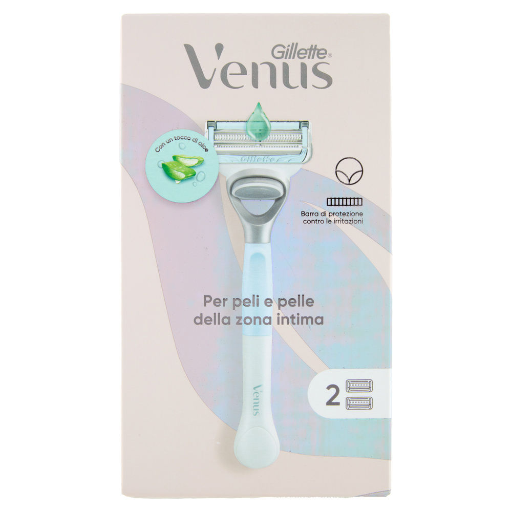 RASOIO GILLETTE VENUS PER PARTI INTIME + 2 LAME DI RICAMBIO PZ.1 - 6