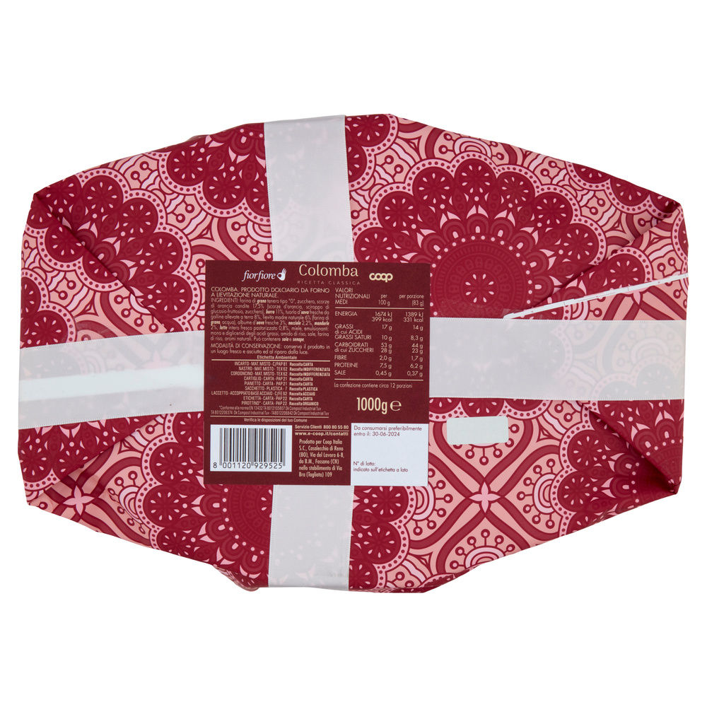 COLOMBA CLASSICA INCARTATA COOP FIOR FIORE KG 1 - 7