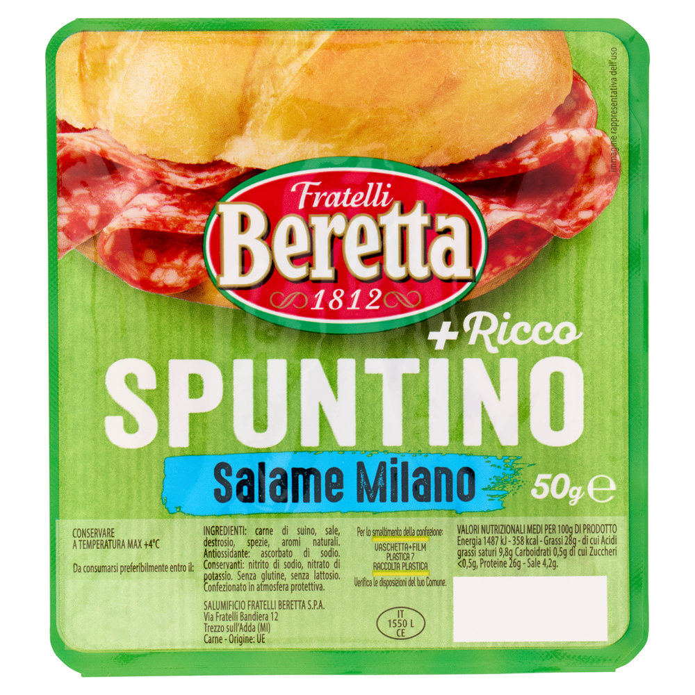 SPUNTINO +RICCO SALAME MILANO BERETTA G 50 - 0