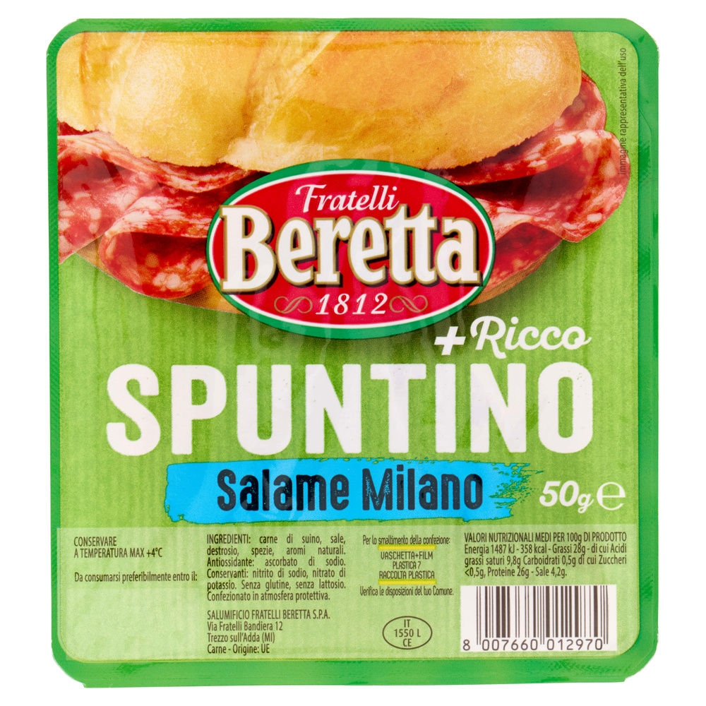 SPUNTINO +RICCO SALAME MILANO BERETTA G 50 - 6