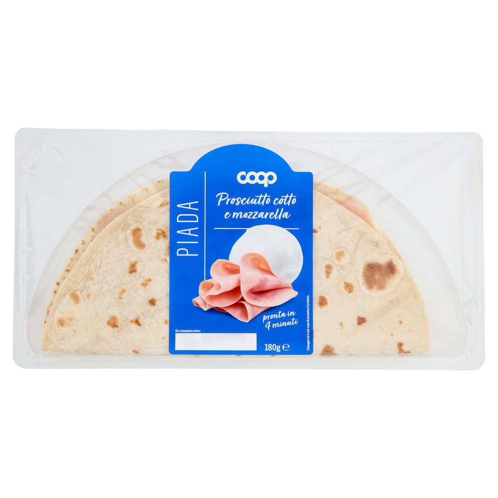 PIADINA PROSCIUTTO COTTO E MOZZARELLA COOP G 180 - 0