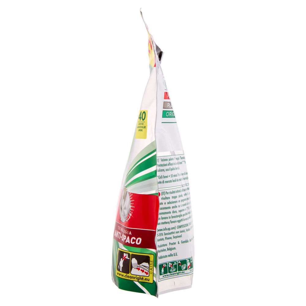 DETERSIVO LAVASTOVIGLIE FAIRY PLATINUM PLUS ALL IN ONE ANTI OPACO 40CAPS G 620 - 3