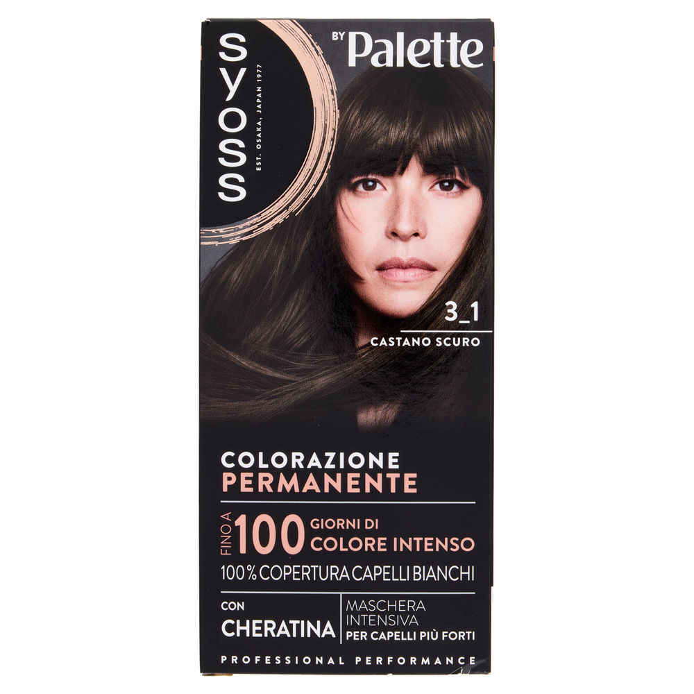 COLORAZIONE PERMANENTE SYOSS BY PALETTE 3_1 CASTANO SCURO PZ.1 - 1