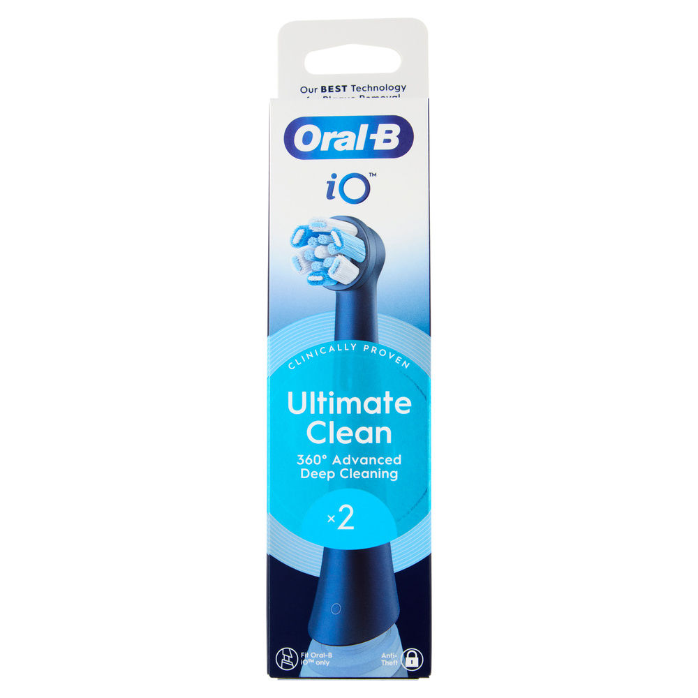 TESTINE DI RICAMBIO PER SPAZZOLINO ELETTRICO ORAL B IO ULTIMATE CLEAN NERE PZ 2 - 0