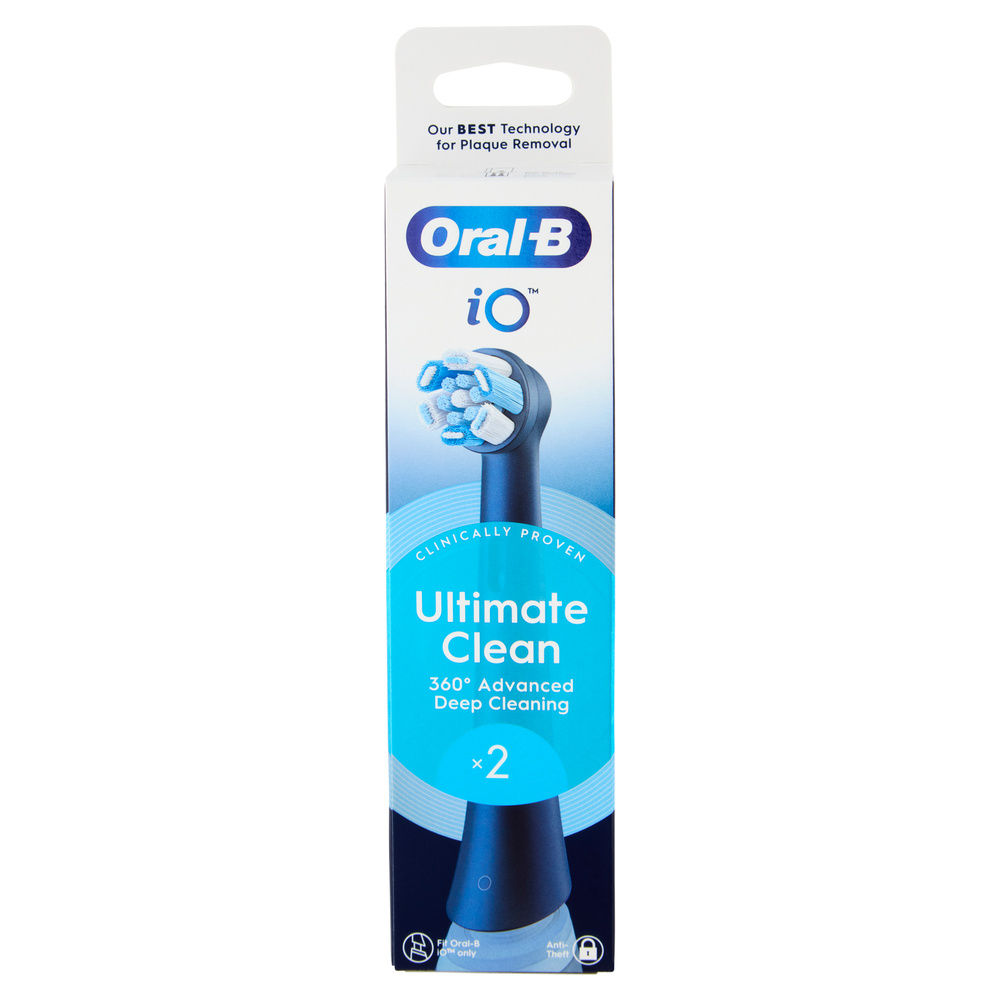 TESTINE DI RICAMBIO PER SPAZZOLINO ELETTRICO ORAL B IO ULTIMATE CLEAN NERE PZ 2 - 7