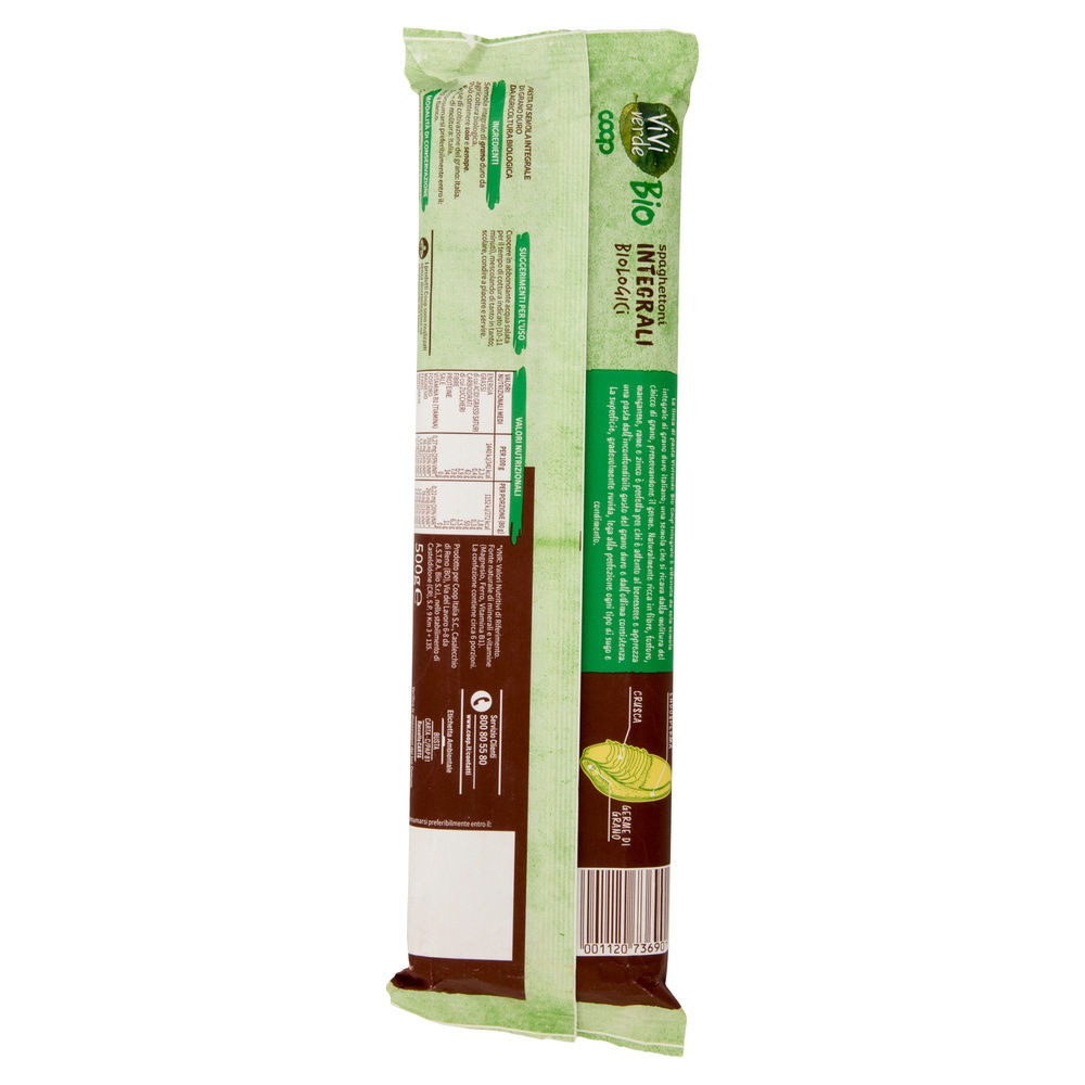 PASTA DI SEMOLA SPAGHETTONI INTEGRALI VIVIVERDE COOP G 500 - 4