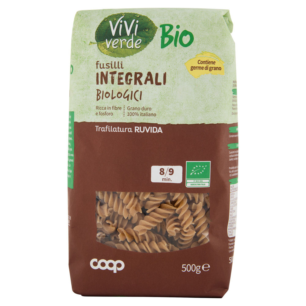PASTA DI SEMOLA FUSILLI INTEGRALI VIVIVERDE COOP G 500 - 0