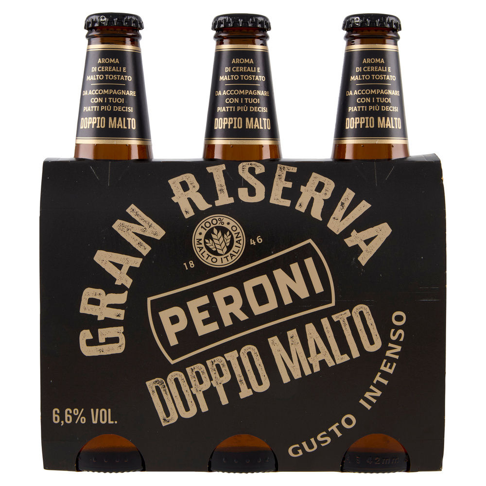 BIRRA PERONI GRAN RISERVA DOPPIO MALTO 6,6 GRADI CLUSTER BOTTIGLIA ML 330X3 - 6