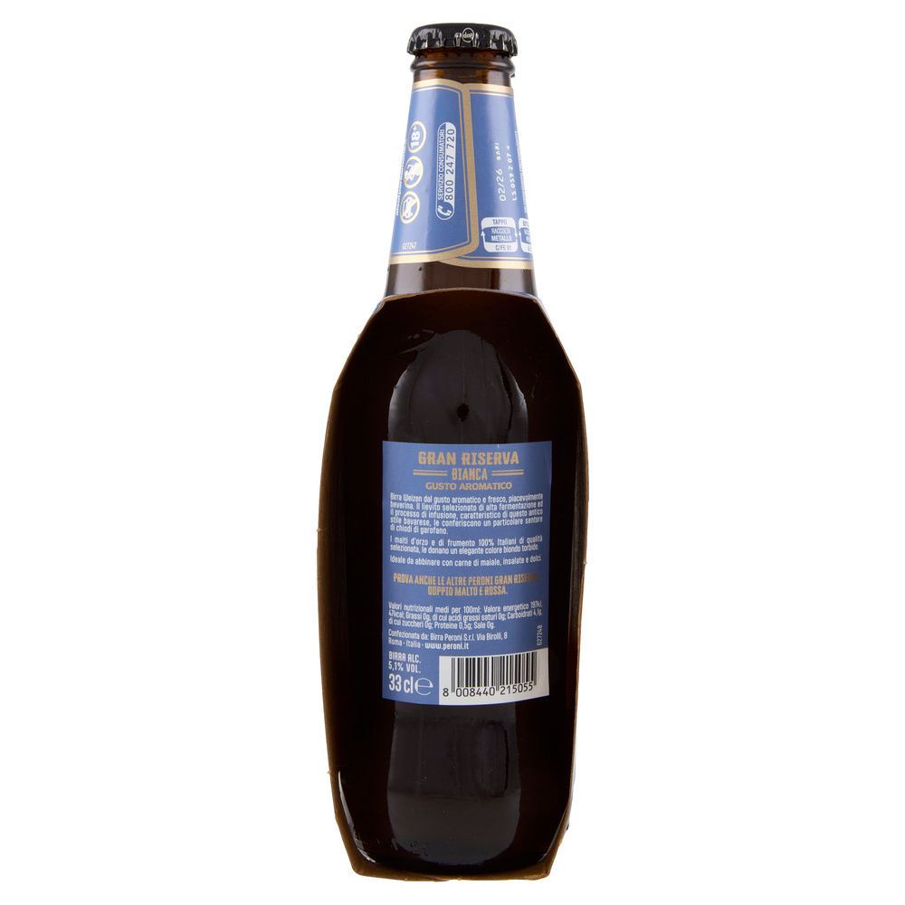 BIRRA PERONI GRAN RISERVA BIANCA 5,1 GRADI BOTTIGLIA CLUSTER ML 330 X 3 - 3