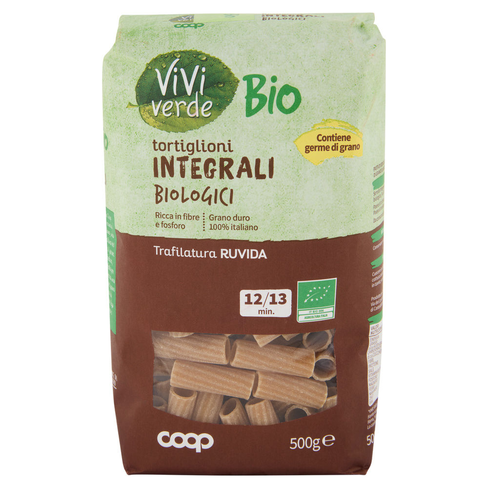 PASTA DI SEMOLA TORTIGLIONI INTEGRALI VIVIVERDE COOP G500 - 8