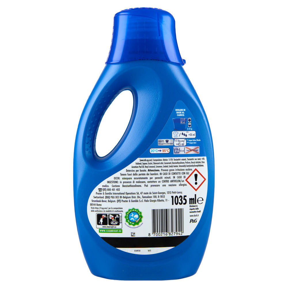 DETERSIVO LAVATRICE LIQUIDO DASH REGOLARE 23LAV L 1,035 - 4