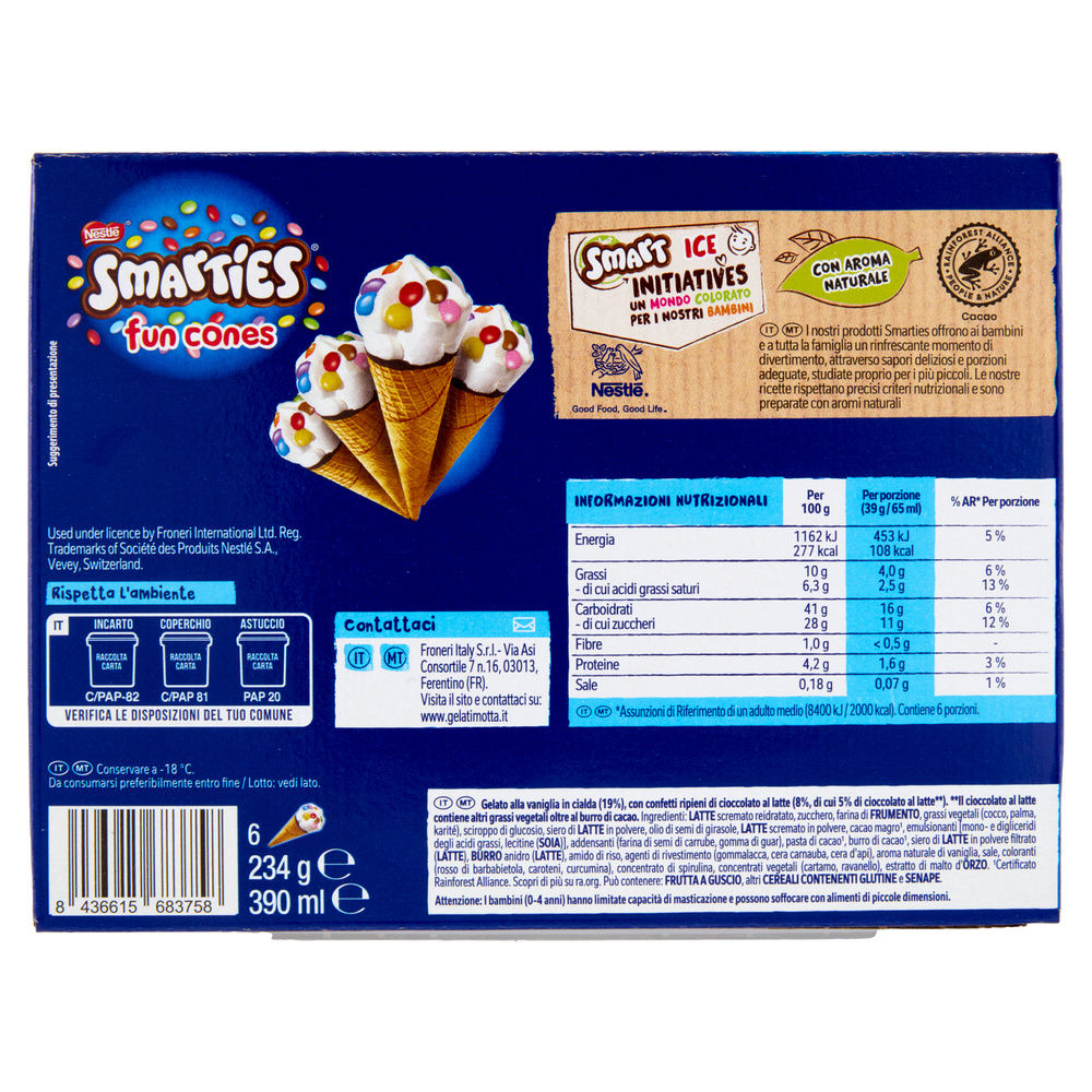 SMARTIES FUN CONES X6 G 234 - 4