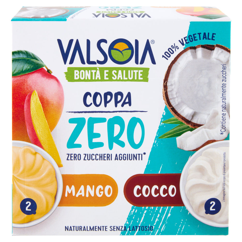 GELATO 100% VEGETALE COPPE MANGO COCCO ZERO X4 VALSOIA G 280 - 7