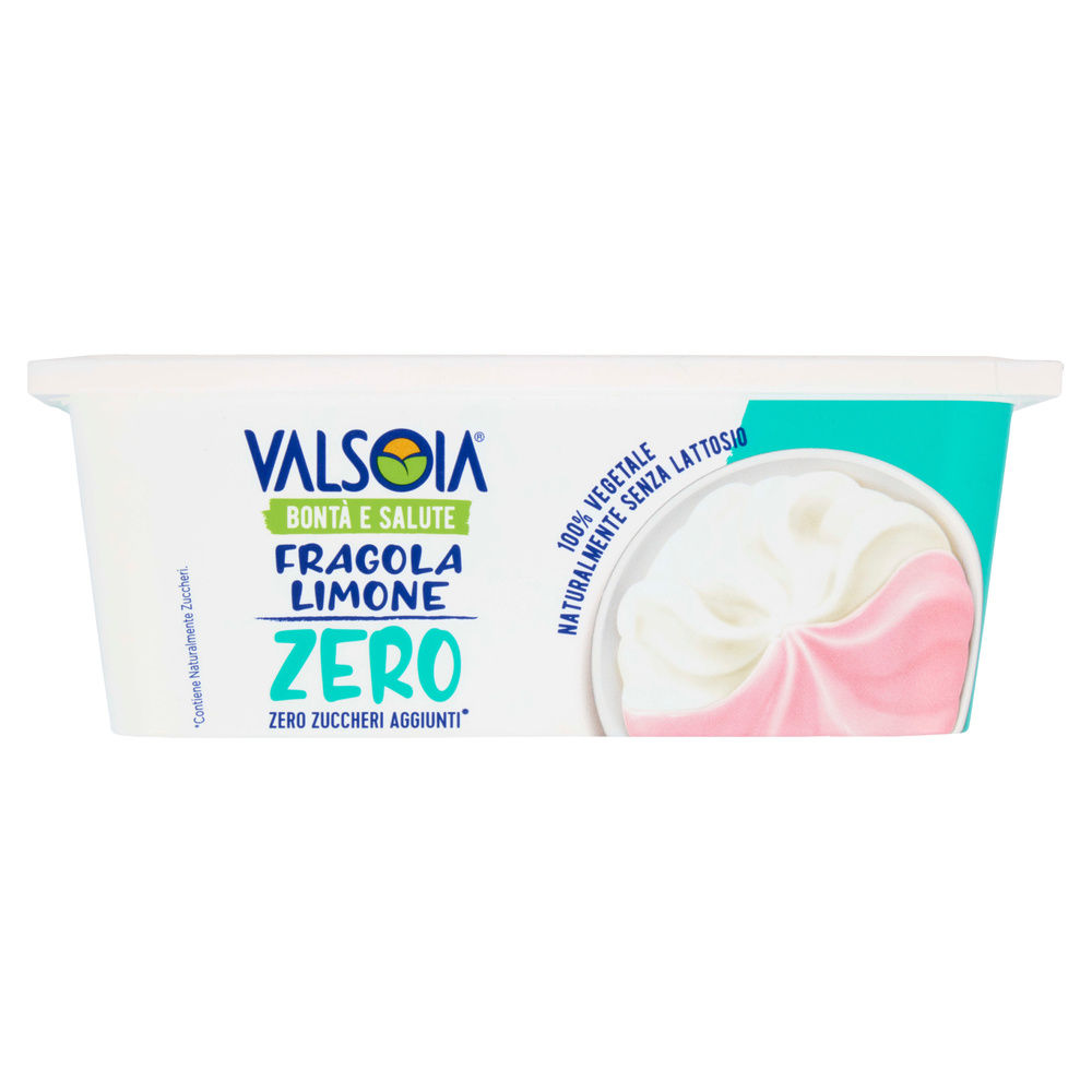 GELATO 100% VEGETALE IN VASCHETTA FRAGOLA LIMONE ZERO VALSOIA G 400 - 1