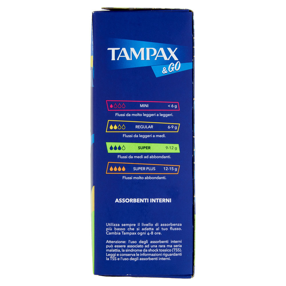 ASSORBENTI INTERNI TAMPAX &GO SUPER PZ.18 - 5