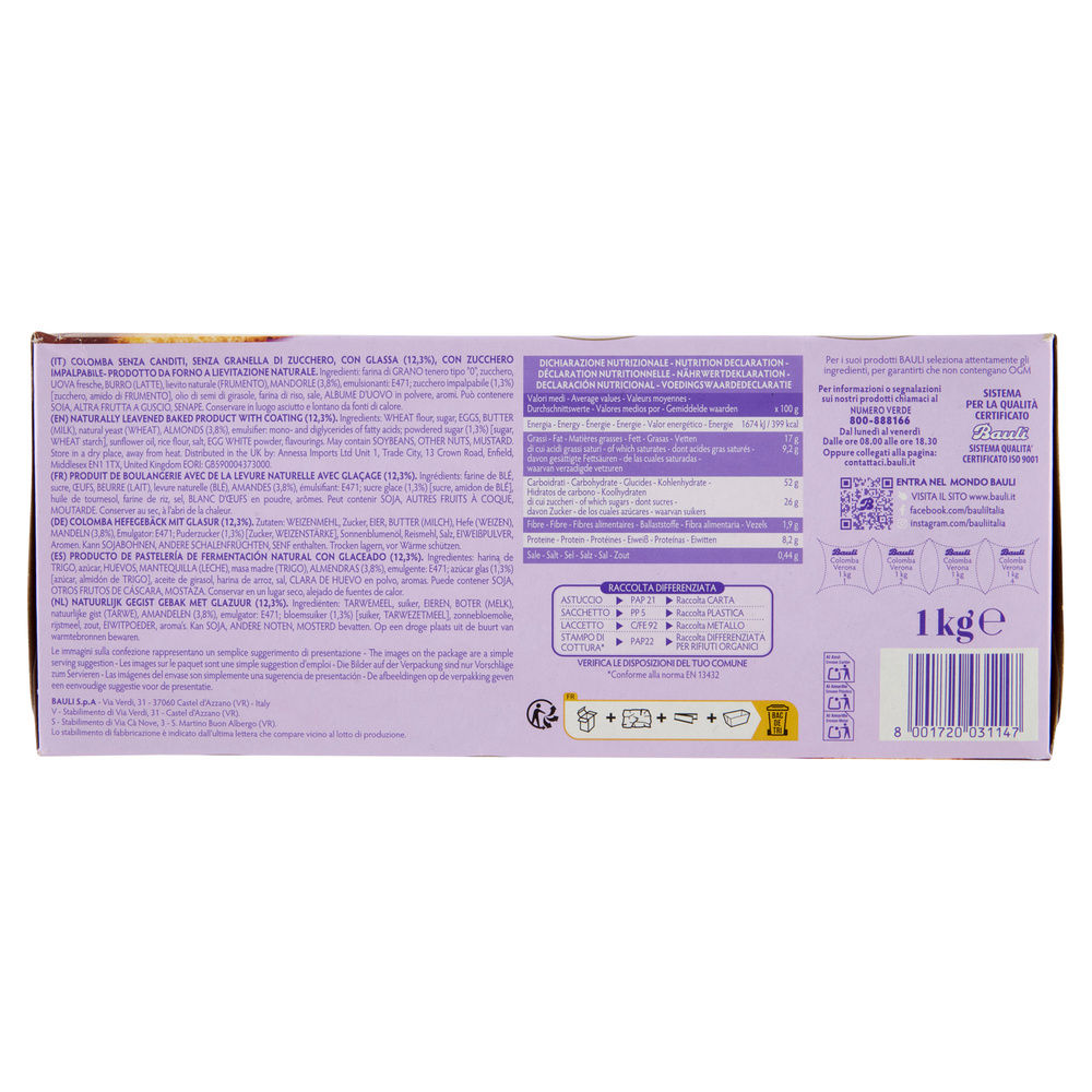 COLOMBA DI  VERONA BAULI SCATOLA  KG. 1 - 1