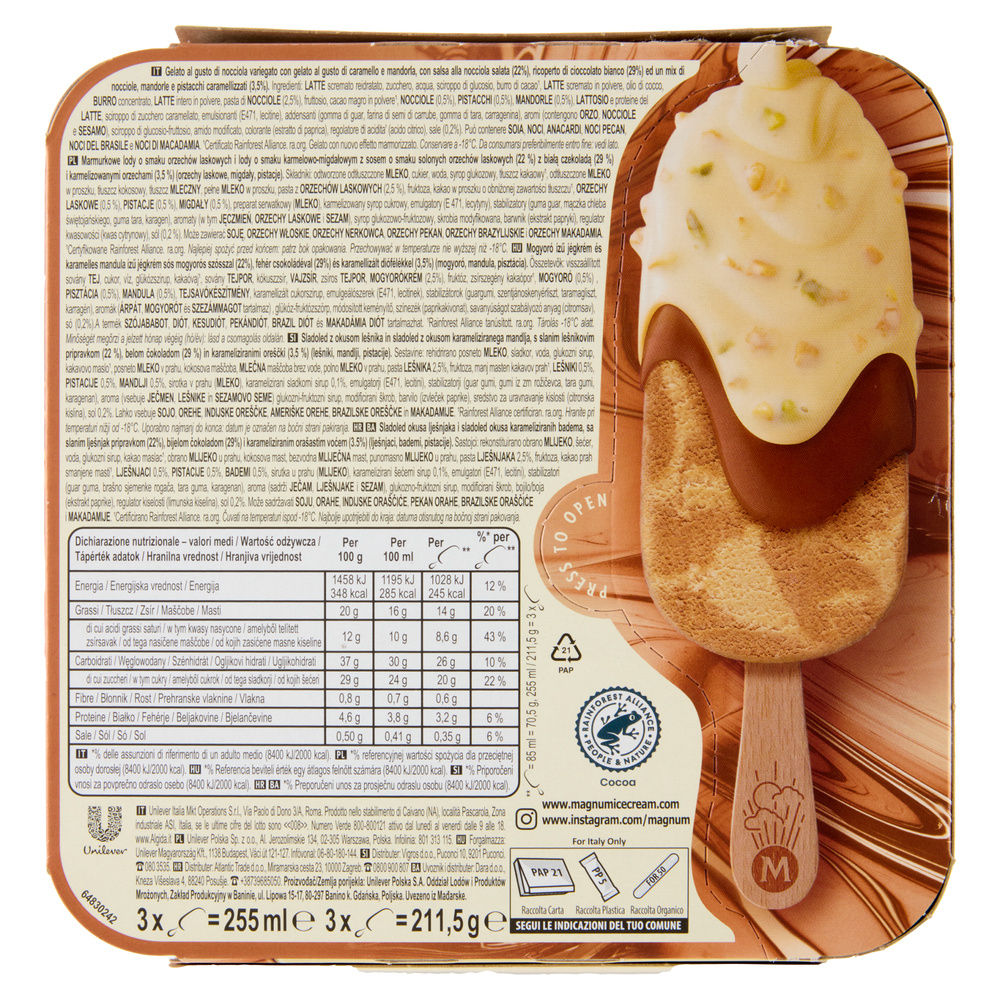 MAGNUM DOUBLE HAZELNUT X3 G 211,5 - 2