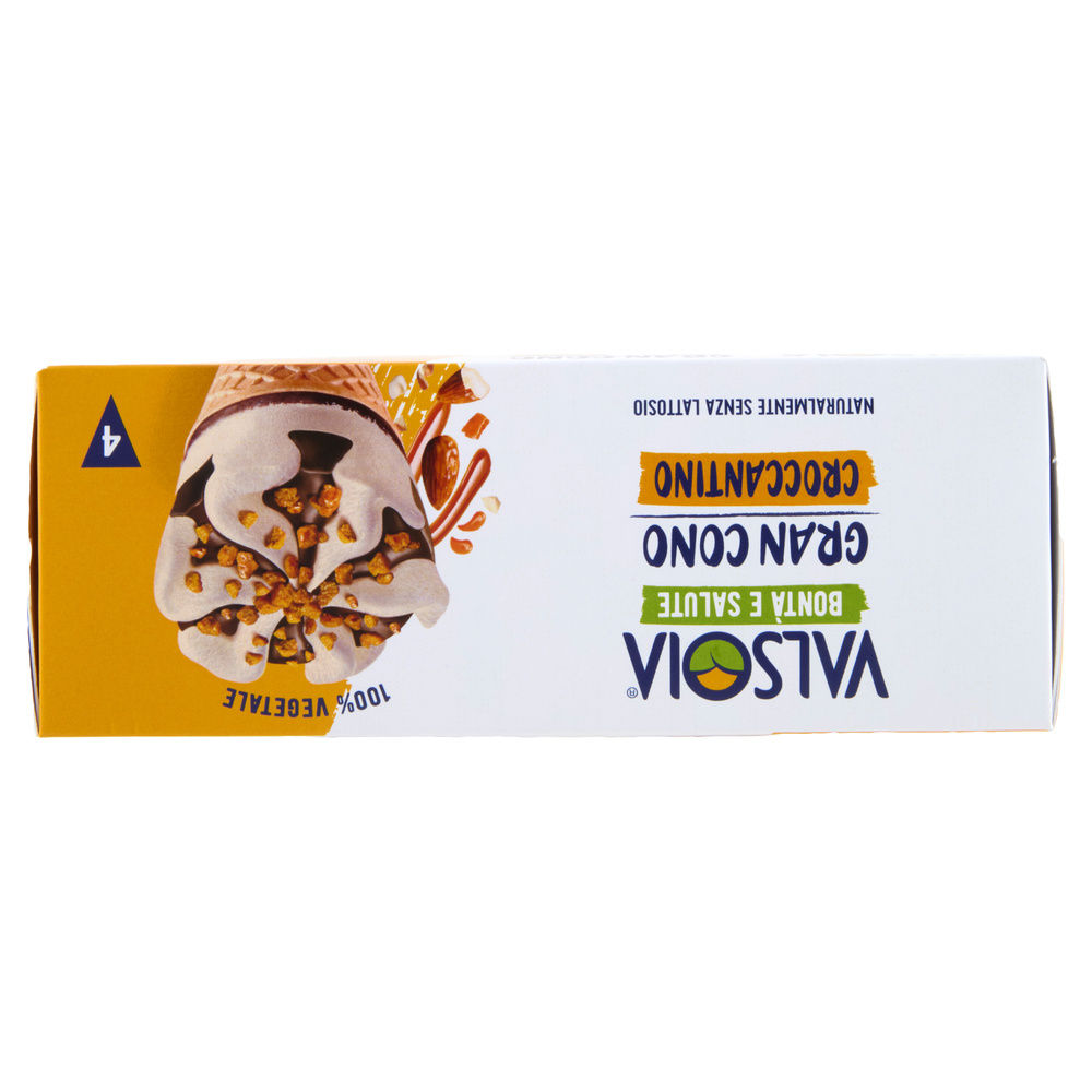 GELATO 100% VEGETALE GRAN CONO CROCCANTINO X4 VALSOIA G 300 - 6