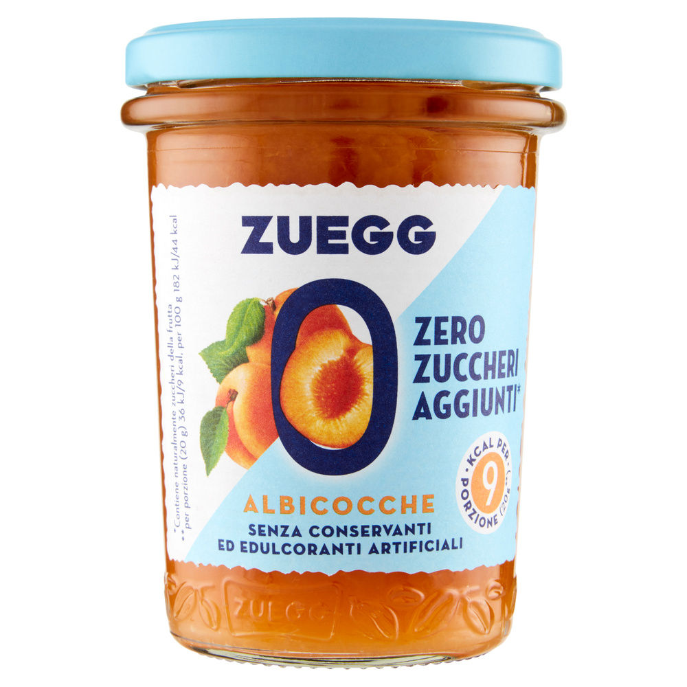 CONFETTURA ALBICOCCA ZERO ZUCCHERI AGGIUNTI ZUEGG VASO VETRO G 220 - 0