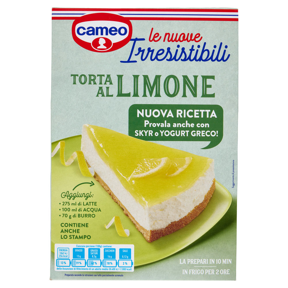 PREPARATO PER TORTA AL LIMONE LE IRRESISTIBILI CAMEO CARTONE G 257 - 2