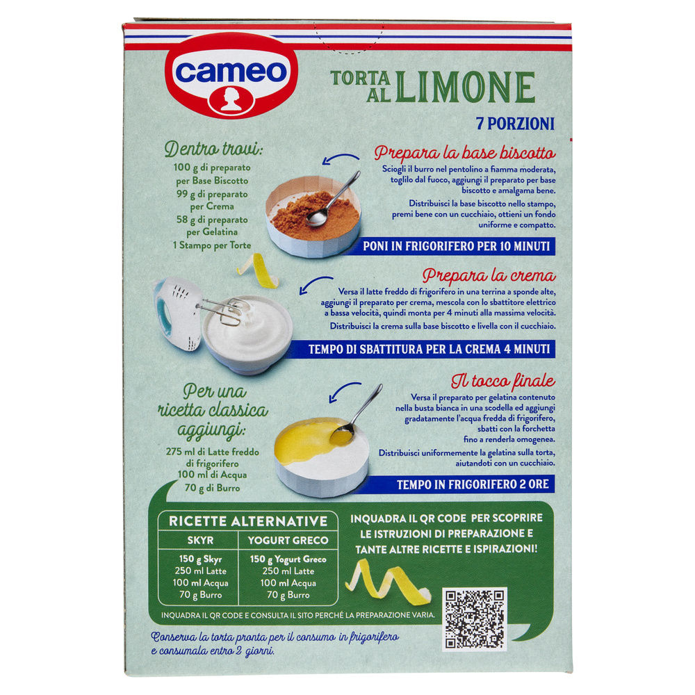 PREPARATO PER TORTA AL LIMONE LE IRRESISTIBILI CAMEO CARTONE G 257 - 4