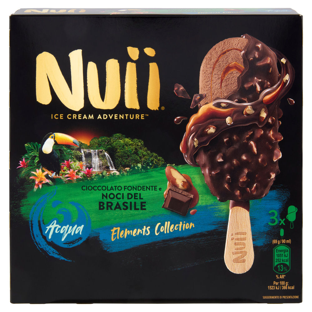 NUII CIOCCOLATO FONDENTE E NOCI DEL BRASILE X3 G 207 - 1