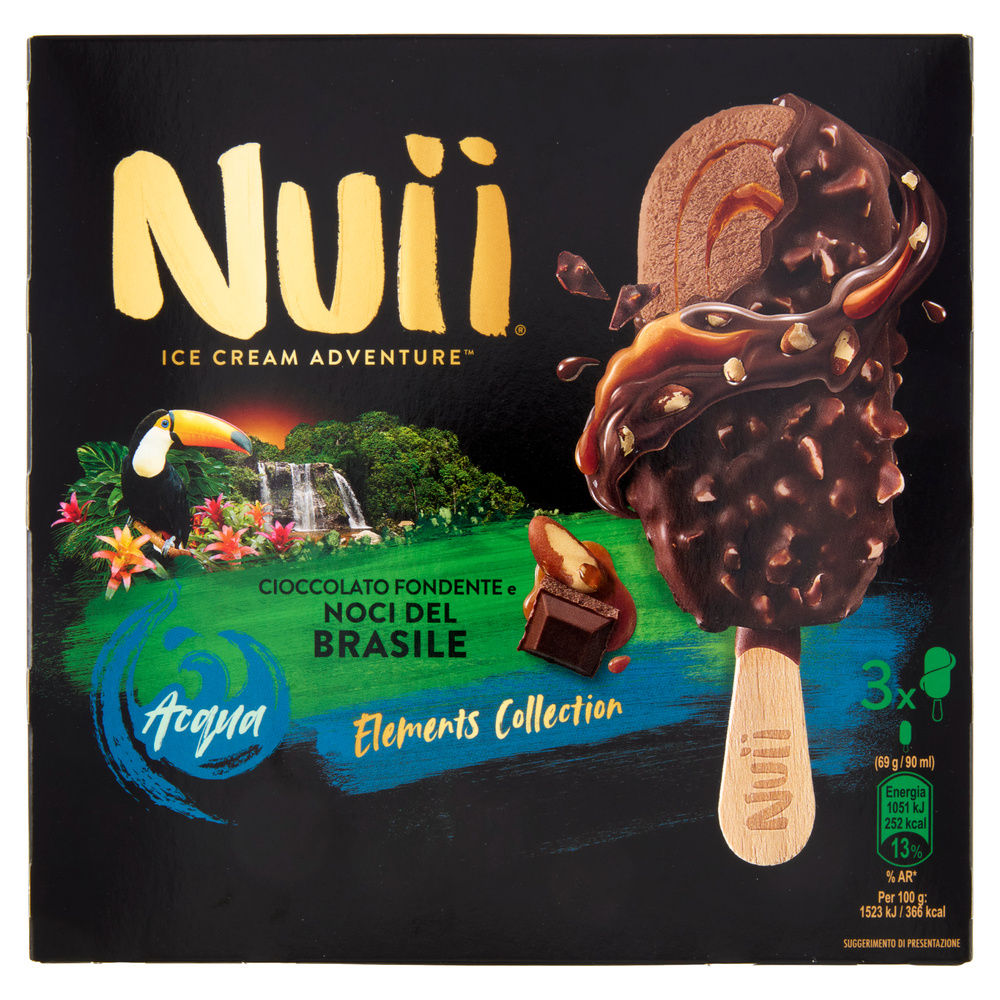 NUII CIOCCOLATO FONDENTE E NOCI DEL BRASILE X3 G 207 - 2