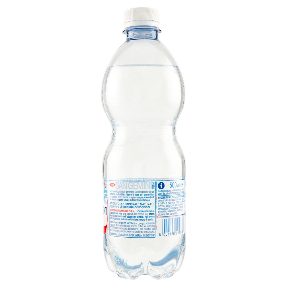 ACQUA MINERALE COOP FRIZZANTE ANTICHE SORGENTI UMBRE FABIA RPET ML.500 - 10