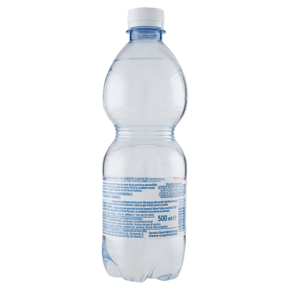 ACQUA MINERALE COOP FRIZZANTE ANTICHE SORGENTI UMBRE FABIA RPET ML.500 - 3