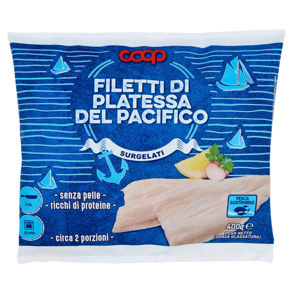 FILETTI DI PLATESSA SURGELATI COOP BUSTA G 400 - 1