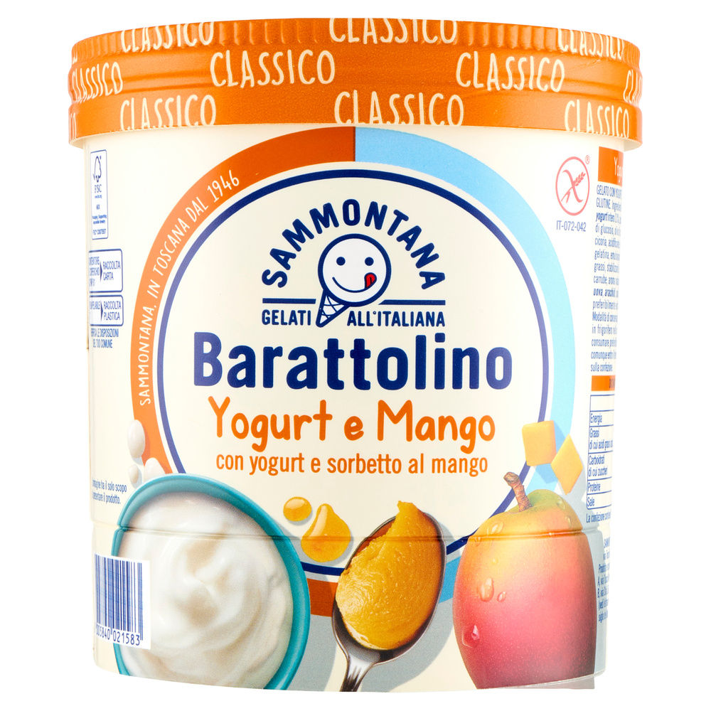 BARATTOLINO CLASSICO YOGURT E MANGO SAMMONTANA G 500 - 5
