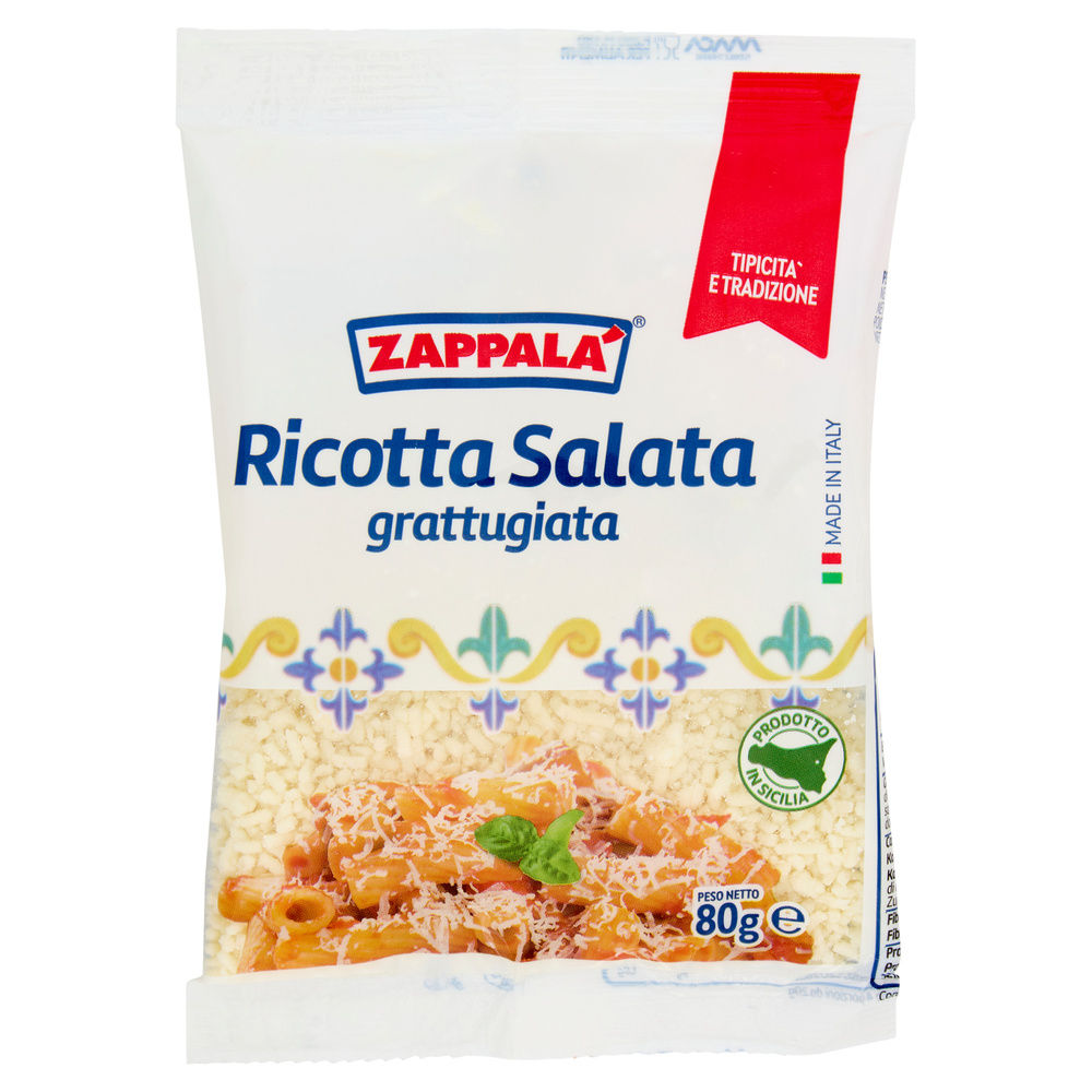 RICOTTA SALATA GRATTUGGIATA ZAPPALA' G 80 - 0
